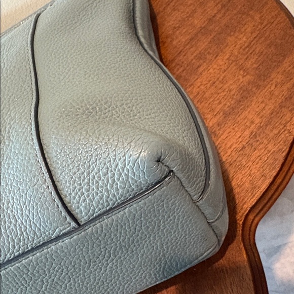 Coach Scout hobo bag  24770 pebbled Leather mineral blue gunmetal HW EUC - Picture 14 of 17